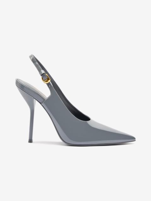 Larroudé Larroudé x Altuzarra Pump In Titanium Patent Leather