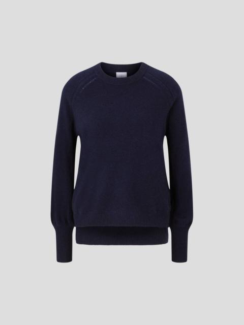 BOGNER CINJA KNITTED PULLOVER IN NAVY BLUE