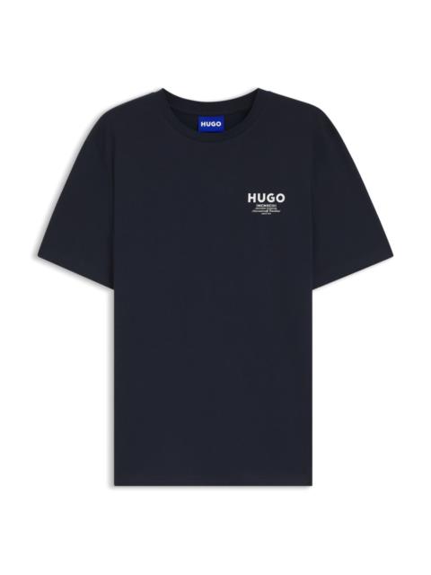 HUGO REGULAR-FIT COTTON T-SHIRT WITH LOGO PRINT