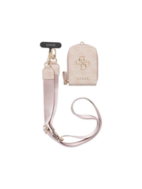 GUESS USA monogram-print zipped case strap