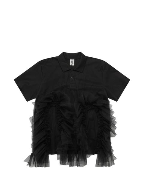 Noir Kei Ninomiya ruffled tulle-detail shirt