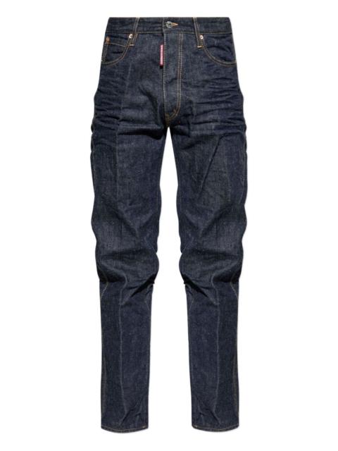 DSQUARED2 button fastening ruched trousers