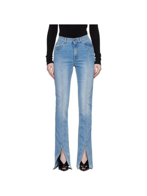 MUGLER Blue Stretch Denim Jeans