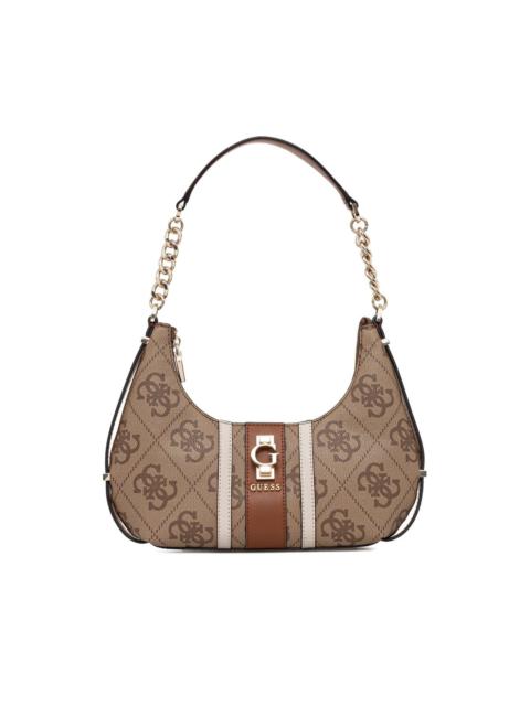 GUESS USA mini monogram stripe shoulder bag