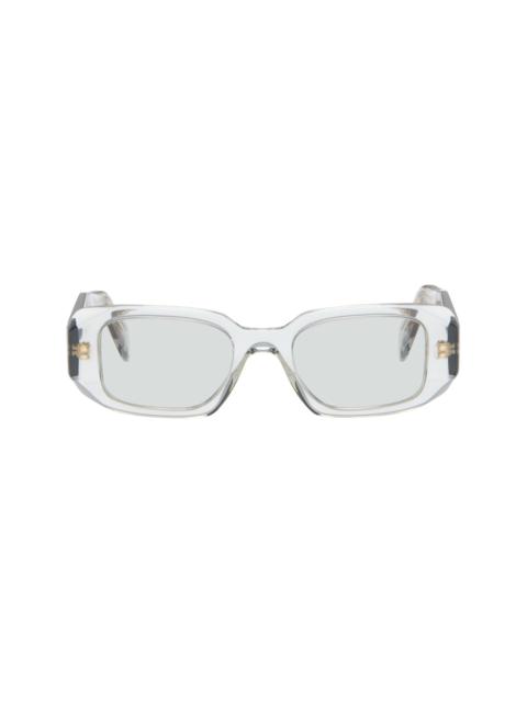 Prada Gray Symbole Rectangle Acetate Sunglasses