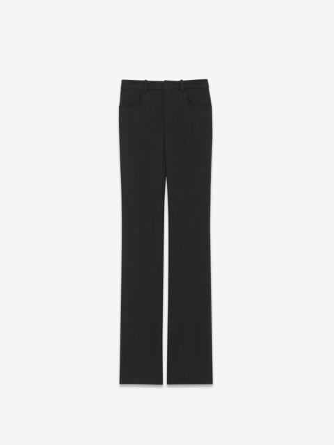 SAINT LAURENT straight-leg pants in striped wool