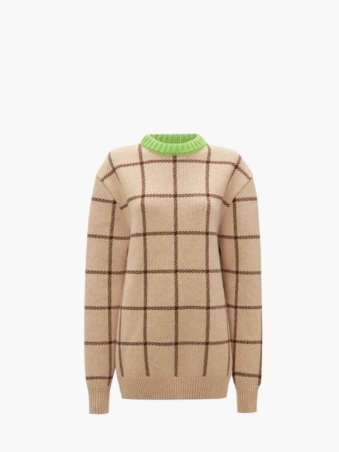 JW Anderson check-print merino jumper