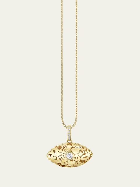 SYDNEY EVAN 14K Icon Wallpaper Evil Eye Pendant Necklace