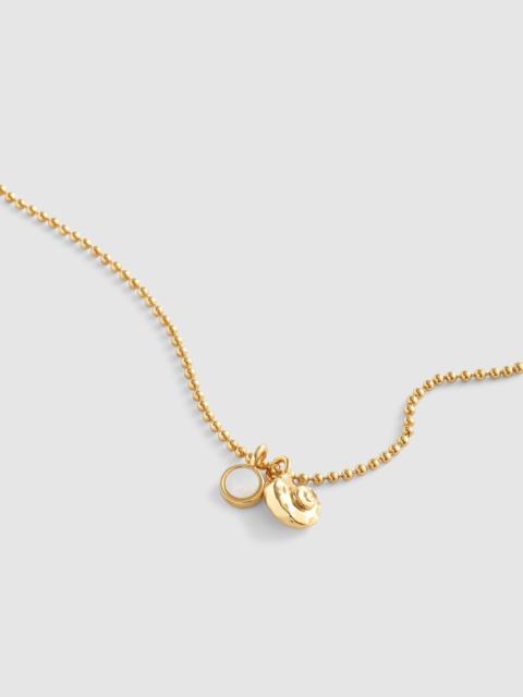 Madewell Mother-of-Pearl Ball Chain Necklace