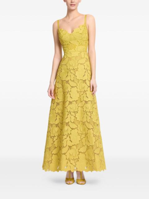 ELIE SAAB macramé midi dress