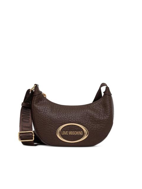 Moschino oval-logo cross-body bag