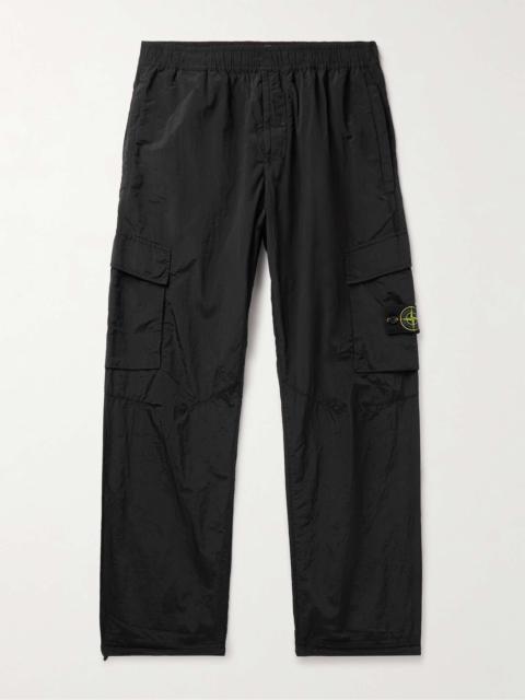 Tapered Logo-Appliquéd ECONYL® Nylon Metal Cargo Trousers