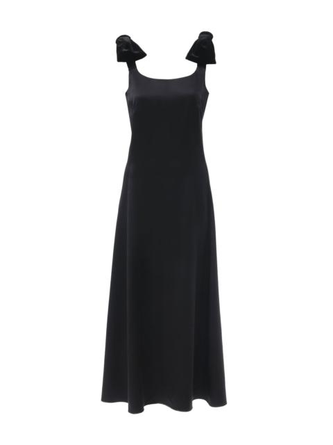 BOW-STRAP MIDI DRESS