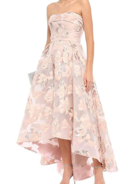 Marchesa STRAPLESS METALLIC FILS COUPE GOWN