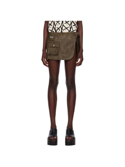 Andersson Bell LEOPARD WRAP SKIRT PANTS / KHAKI | REVERSIBLE