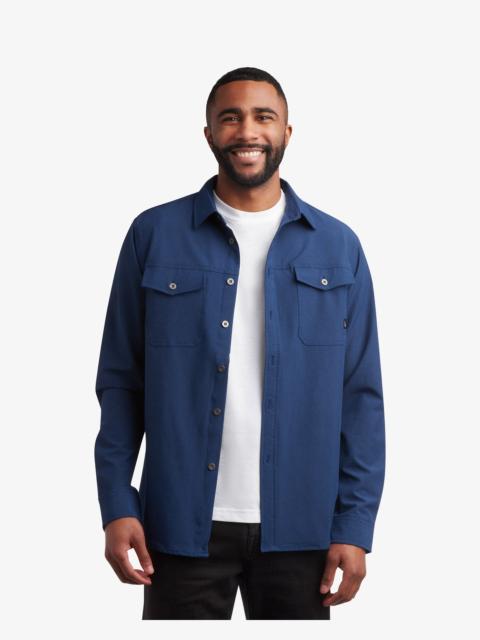 SPYDER Men's Melange Long Sleeve 2 Pocket Shirt - Estate Blue