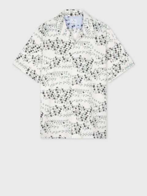 Paul Smith Ecru 'Jasmine' Print Short-Sleeve Shirt