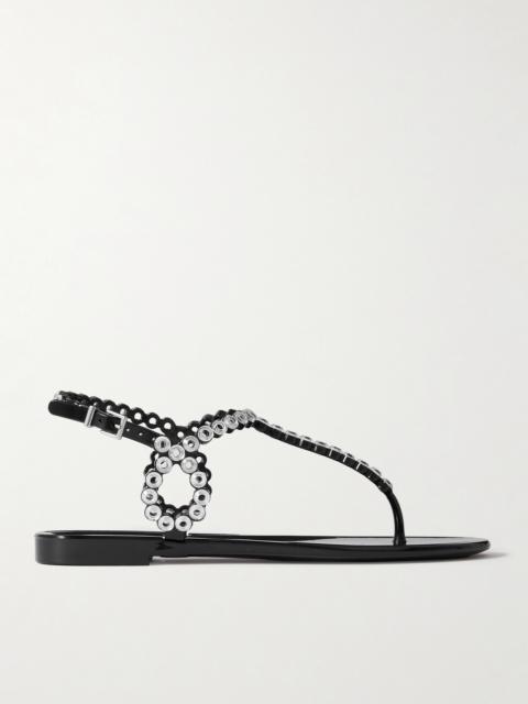 AQUAZZURA Almost Bare Crystal-embellished Pvc Sandals