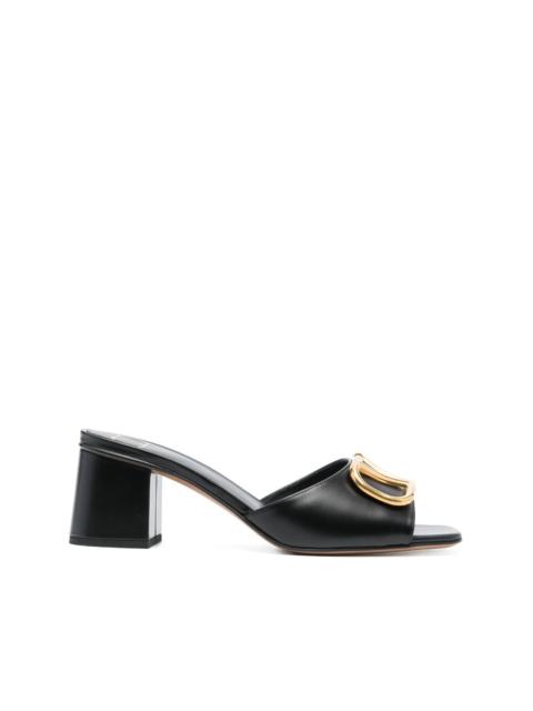 Valentino Go Logo 60mm leather mules