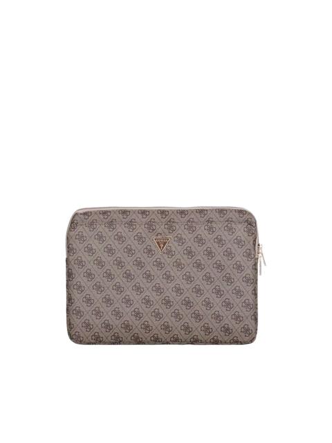 GUESS USA monogram-print laptop sleeve