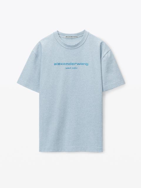 Alexander Wang PUFF LOGO SHORT SLEEVE TEE IN COMPACT JERSEY