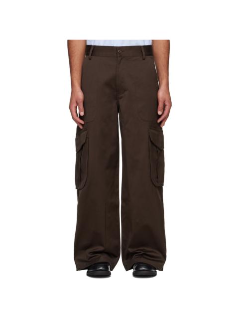Brown Kenzo Paris Workwear Cargo Pants
