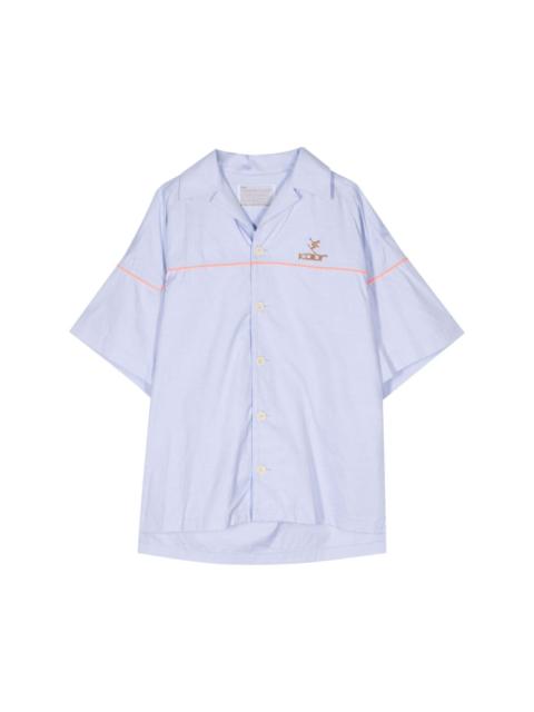 logo-embroidered cotton shirt