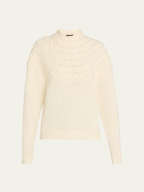 Theory Cashmere-Blend Cable-Knit Sweater