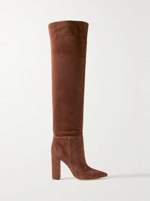 Gianvito Rossi 100 suede over-the-knee boots