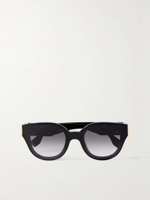 First D-frame embellished acetate sunglasses