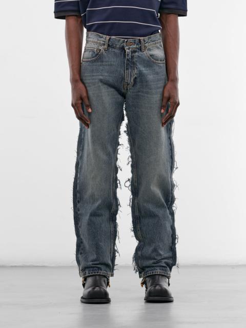 VETEMENTS Blue Denim Deconstructed Cut-Up Jeans