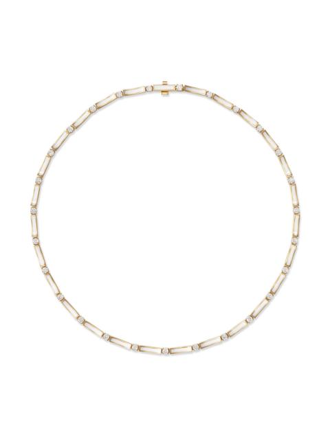 MELISSA KAYE Diamond White Honey Linked Necklace