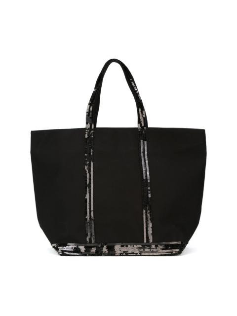 Vanessa Bruno sequin trim shopping tote