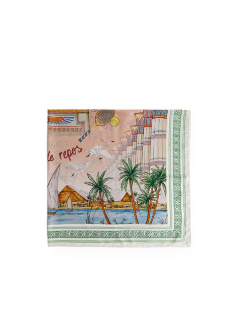 CASABLANCA graphic-print silk scarf