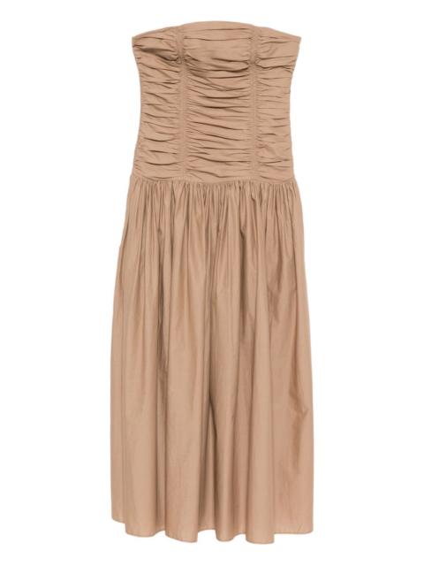 MATTEAU strapless drop waist dress