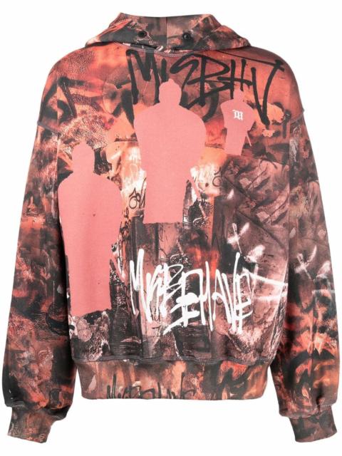 MISBHV Fight Club graffiti-print hoodie