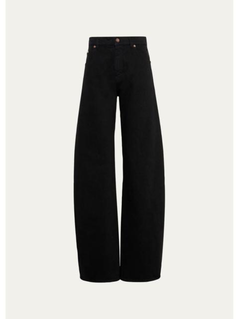 GABRIELA HEARST Amoret High-Rise Barrel-Leg Jeans