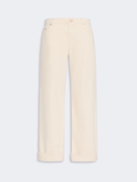 'S Max Mara VIRNA Cotton bull denim trousers - NATURAL