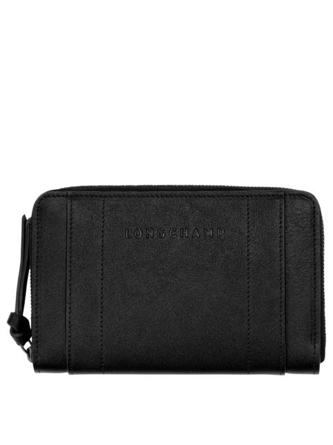 Longchamp 3D Wallet Black - Leather