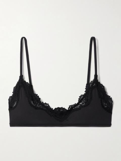 SKIMS Fits Everybody Lace Bralette - Onyx Black