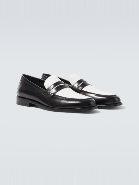Manolo Blahnik Perry leather penny loafers