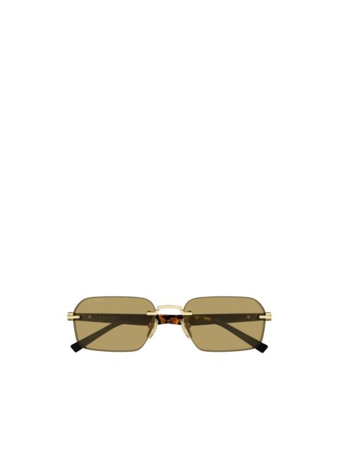 GUCCI GG2259S rimless rectangle-frame sunglasses