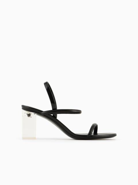 GIORGIO ARMANI Nappa leather high-heeled sandals