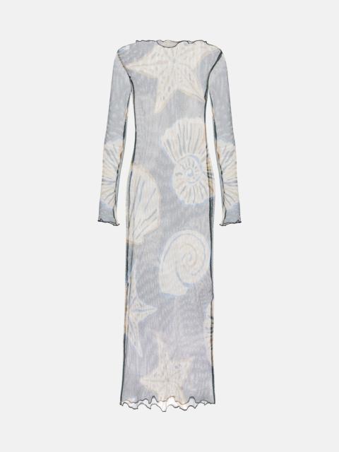 CALA de la CRUZ Ursa printed sheer beach dress