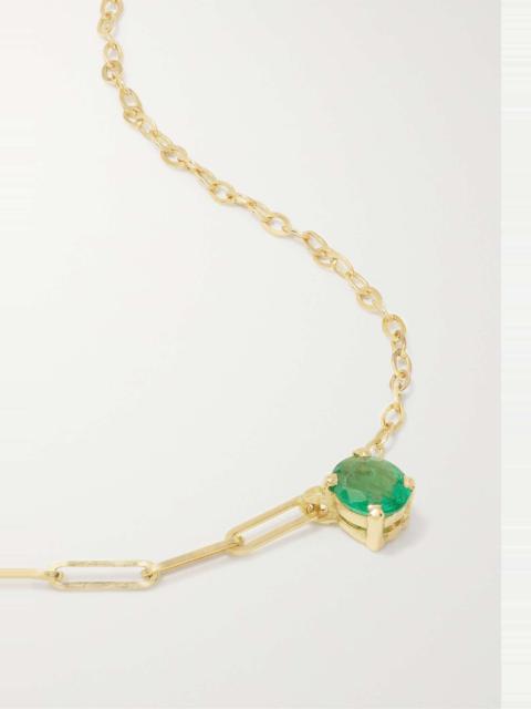 Yvonne Léon 18-karat gold emerald necklace