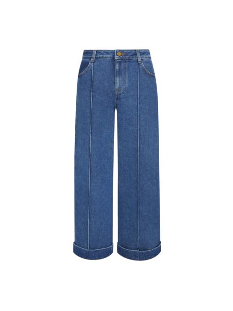 Oscar de la Renta 2 POCKET DENIM CULOTTE JEANS