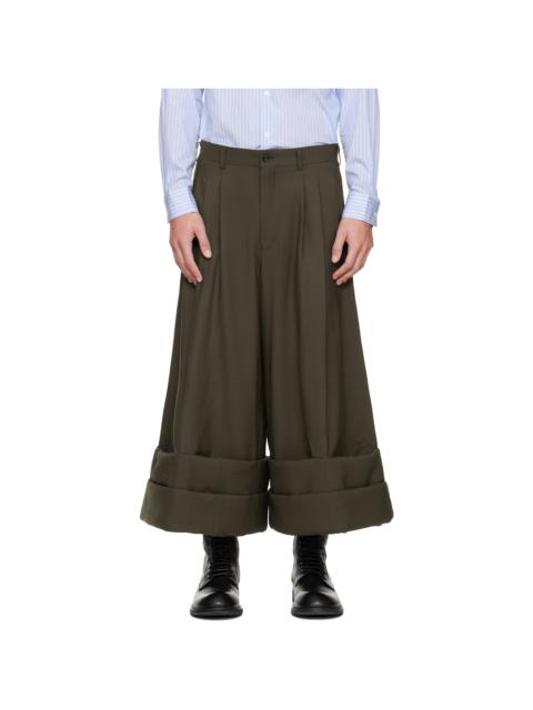 Comme des Garçons Homme Plus Khaki Wool Cloth Trousers