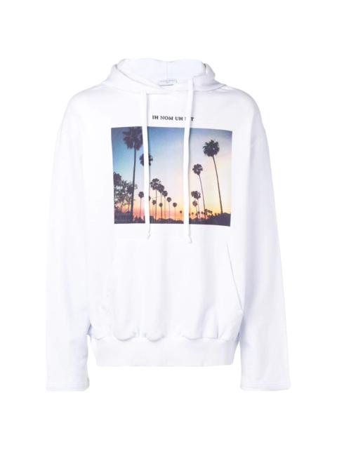 sunset print hoodie