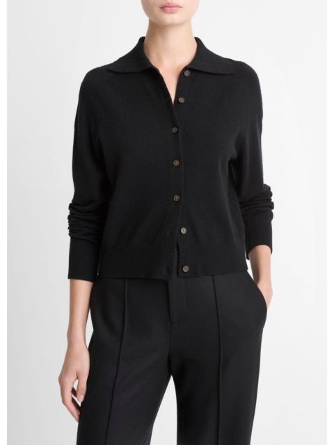 Vince Wool & Cashmere-Blend Polo Cardigan