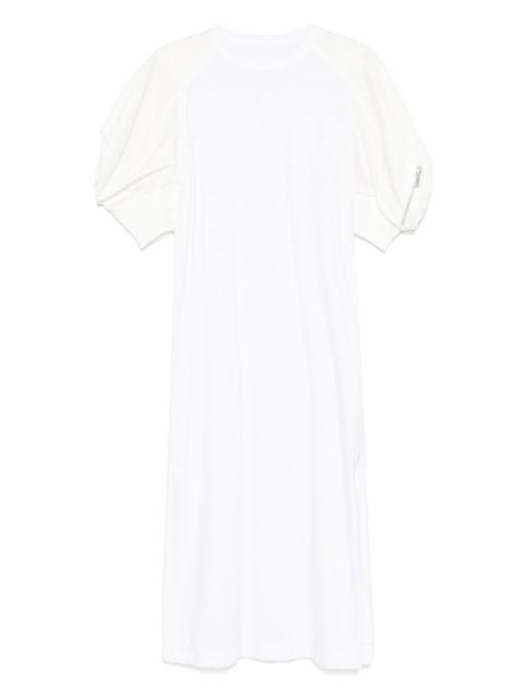 sacai poplin midi dress